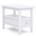 thumbnail image 1 of Trent Home Solid Wood 14" W Rectangle Transitional Narrow Side Table in White, 1 of 7