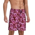 thumbnail image 2 of Wukai Orchids Flowers Men’s Short Pajama Pants With Pockets Soft Sleep Pj Shorts for Men-X-Large, 2 of 6