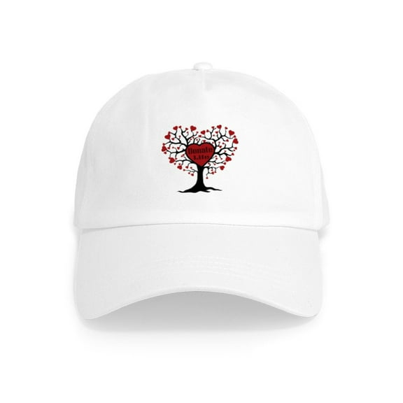 CafePress - Donate Life Tree Cap - Adjustable 100% Brushed Unisex Casual Cotton Baseball Cap, Beige, 1