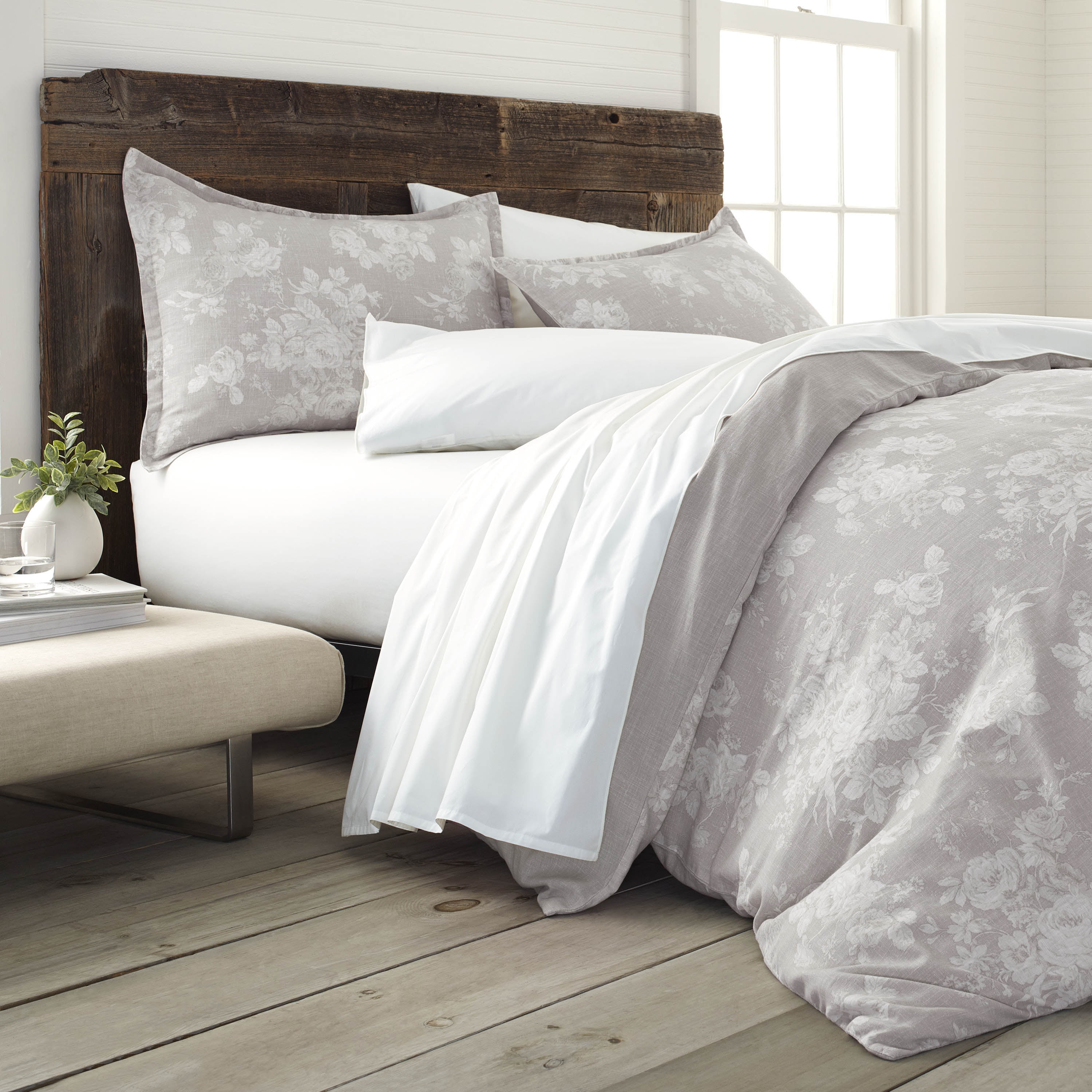 Sienna Comfort Wash Organic Cotton Duvet Cover Set, Twin, Linen
