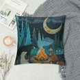 thumbnail image 2 of Nawypu Spring Throw Pillow Covers Bear Mountain Abstract Moon Tree Funny Design Star Dog Blue Washable Decorative Cozys Couch Bedroom Living Rooms Room Cushion Covers, 2 of 5