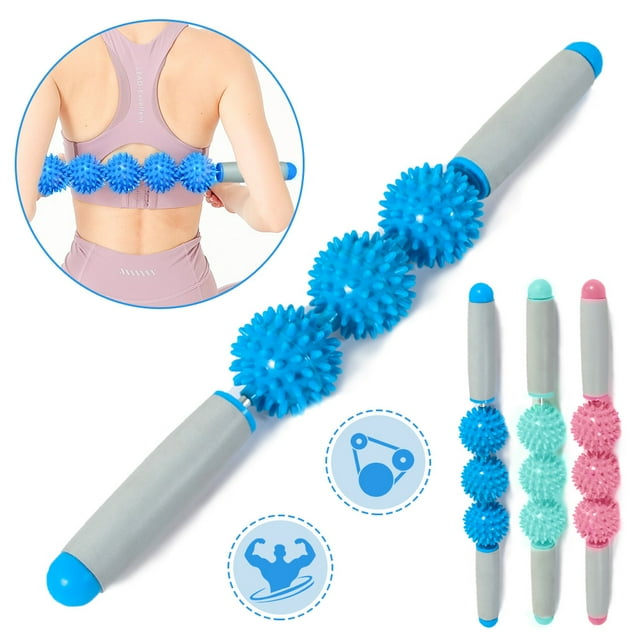 EIMELI Fascia Muscle Roller Neck and Back Massager for Cellulite and Sore Muscles Trigger Point Body Roller Deep Tissue Massage Stick for Muscle Soreness and Skin Firmness(Blue)