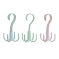 thumbnail image 1 of 3 uds multifunción giratorio de 360 ​​grados cuatro ganchos de garra estante colgante organizador de armario para corbatas bufandas zapatos (verde, rosa, azul), 1 of 6