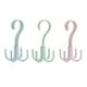 thumbnail image 1 of 3 uds multifunción giratorio de 360 ​​grados cuatro ganchos de garra estante colgante organizador de armario para corbatas bufandas zapatos (verde, rosa, azul), 1 of 4