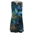 thumbnail image 4 of SMihono Robe d'Été Grande Taille pour Femmes 2023 Été Confortable Mode Décontractée Sans Manches à Col en V Imprimée Robe Ajustée, 4 of 4