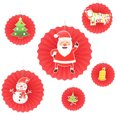 thumbnail image 1 of Mantel Individual cuadrado con estampado de Papá Noel para Navidad, cuchillo, tenedor, mantel para fiesta de Navidad, mesa de comedor, vajilla para el hogar, 45x33 cm, 1 of 4