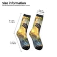 thumbnail image 2 of Fuzoiu Sunshine Jungle Dinosaur Print Kids Socks For Boys Girls,Grip Crew Socks with Non Slip,Lightweight Stretch Crew Socks,Toddlers Crew Boot Socks, 2 of 5