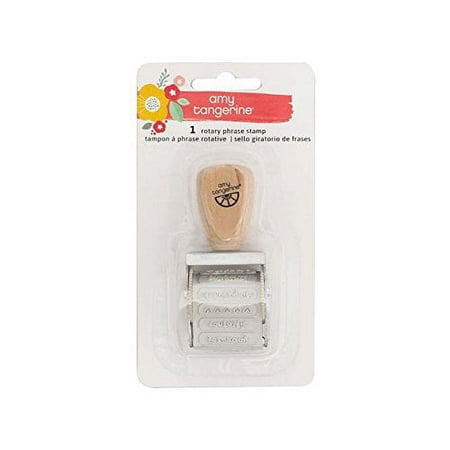 American Craft Oh Happy Life Collection Rotary Stamp 12 Phrases