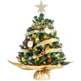 thumbnail image 1 of Small Prelit Tabletop Christmas Tree with Lights+ DIY Ornaments, Christmas Decorations Indoor, 1 of 7