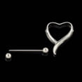 thumbnail image 2 of pitrice Heart Shape Body Nipple Barbell Piercing Rings Nipple Ring Barbell Body Piercing Jewelry Nipple Ring, 2 of 9