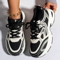 thumbnail image 2 of Womens Walking Shoes Breathable Mesh Tennis Shoes Lightweight Non Slip Lace up Mesh Sneakers for Casual Walking Black Size 6, 2 of 6