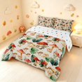 thumbnail image 2 of Homewish Retro Plant Mushrooms Queen Comforter Set,Wild Botanical Fungi Comforter Sets Queen,Beige,Polkadot Reversible,3-Piece,1 Comforter and 2 Pillowcases, 2 of 7