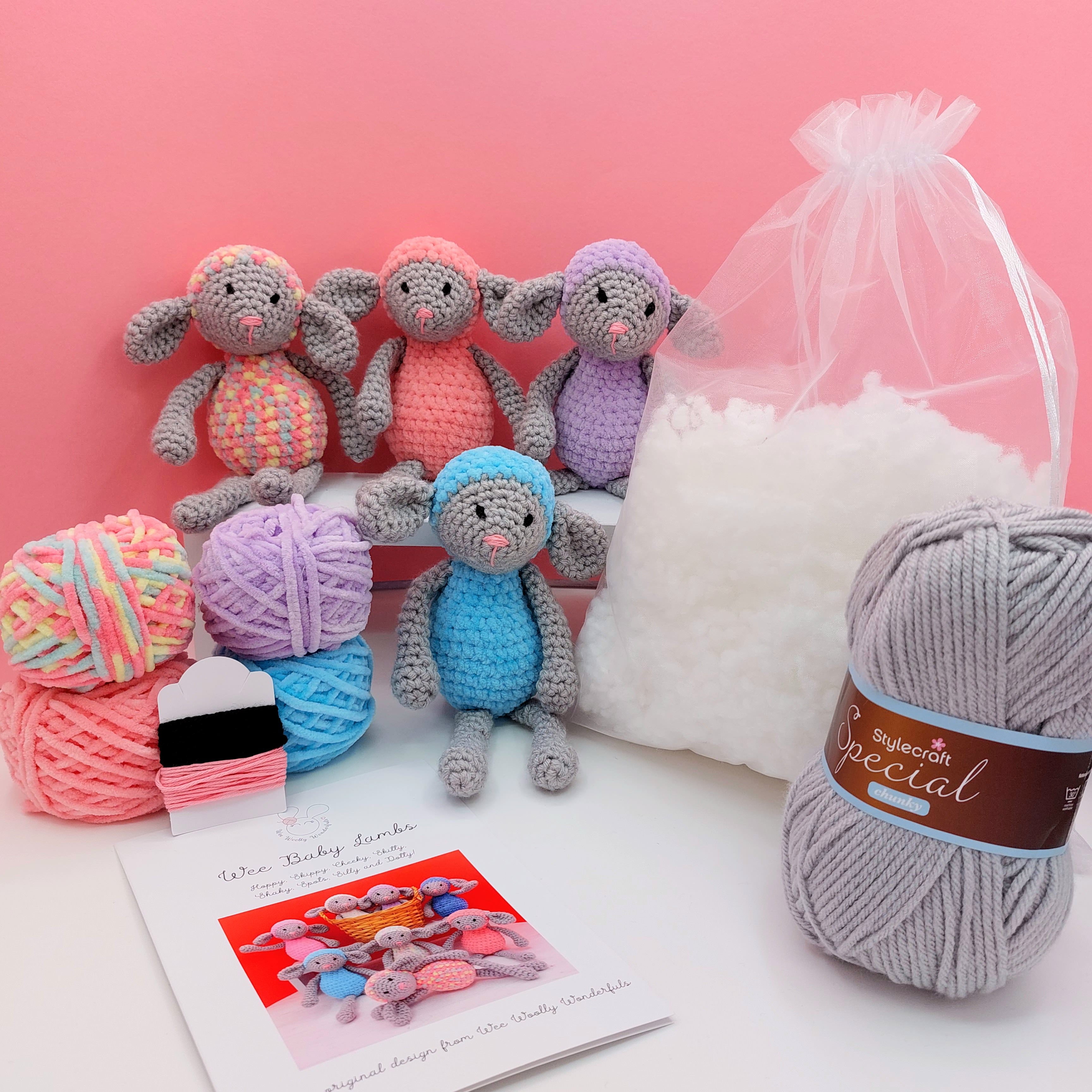 Baby Lambs Mini Crochet Kit