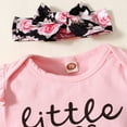 thumbnail image 4 of Mercatoo Girls Outfits Baby Girl Clothes Outfits Cotton Letter Print Romper Casual 3PCS Set Cute Teen Leggings, 4 of 7