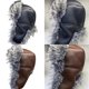 thumbnail image 2 of Winter Warm Faux Furs Caps for Women Girl PU Leather Ear Flap Hat Outdoor Activity Trapper Hat for Mountain Climbing Coffee color, 2 of 4