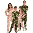 thumbnail image 2 of Big Feet Pyjama à Pieds pour Adulte en Micro-Polaire Camouflage Vert avec Siège Rabattable, 2 of 2