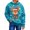 Sky Blue-2, variant on Christmas Sweatshirt for Men Women Long Sleeve Loose Casual Crewneck Ribbed Texture Snowflake and Reindeer Print Pullover
