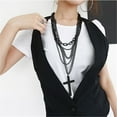 thumbnail image 3 of HomeKingdee Multilayer Cross Pendant PVC Long Necklace - Fashion Layered Gift for Daily Wear and Outfit Accessories, 3 of 7