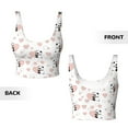thumbnail image 6 of Goofa Heart Panda Printed Sports Bras for Women, High Impact Running Bra Workout Crop Tank Tops Longline Sports Bra Push up-Large, 6 of 9