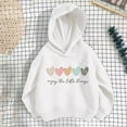 thumbnail image 2 of Zpanxa Girls Heart Print Hooded Sweatshirt Set, 2-Piece Lightweight Pullover with Matching Pants, Long Sleeve Spring Fall Outfit for Toddler 2-6 Years, 2 of 3