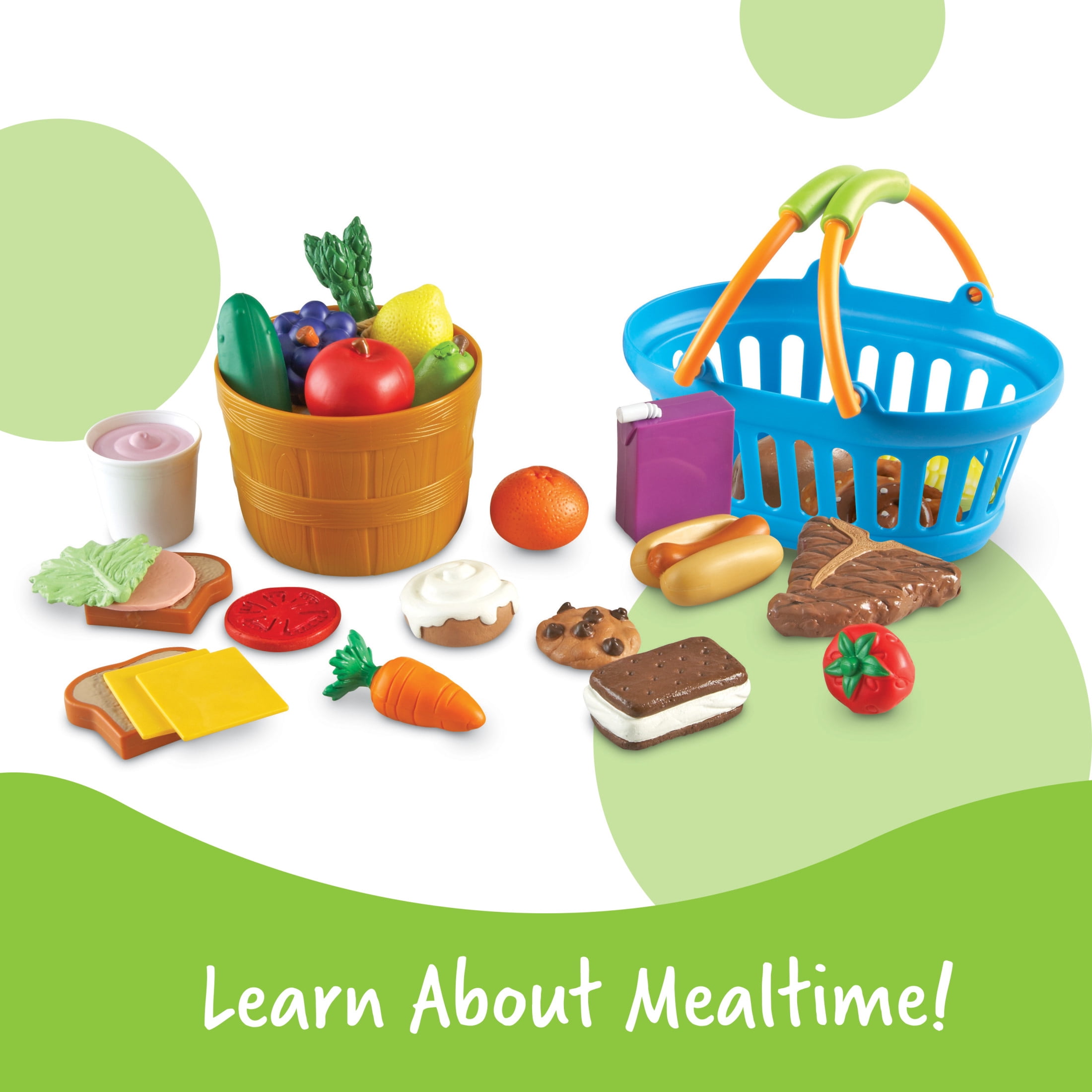 Learning Resources New Sprouts Deluxe Market Set, Pretend Play Food, Ages 18mos+