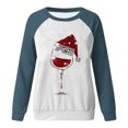 thumbnail image 4 of Puntoco Mujer Navidad Invierno Manga Larga Cuello Redondo Impresión De Letras Top Blusa Sudadera Puntoco Puntoco-9167, 4 of 4
