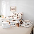 thumbnail image 6 of Homewish Rustic Cowboy Hot Boots 7 Pieces Full Size Bedding Sets,Sun Floral Cactus Full Size Bed in a Bag,White Brown,Reversible, 6 of 8