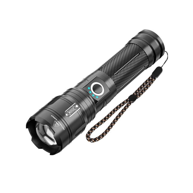 Soidarity Linterna de aleación de aluminio Reemplazo portátil Interfaz tipo C de mano Lámpara de antorcha eléctrica ajustable telescópica con Ropa Deportiva, Zapatos Soidarity OD029362-00
