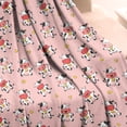 thumbnail image 2 of Pink Cow Bell Pattern Blanket,Comfortable Soft Flannel Throw Blanket,All Season,Warm Lightweight Blankets for Sofa Bed Couch Living Room Chair,50"x60", 2 of 4