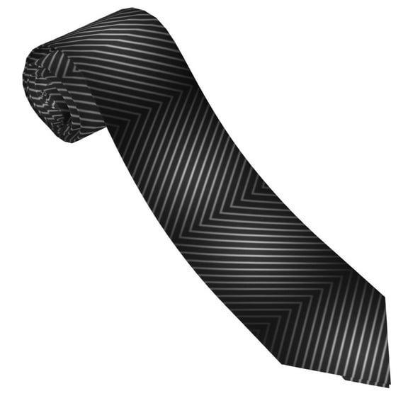 Men'S Black Stripe Silver Fashion Business Wedding Neckties Ties