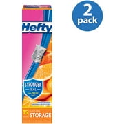 Hefty Slider Storage Bags, Gallon Size, 15 count (Pack of 2)