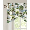 thumbnail image 2 of Tie Up Valance Curtain for Kitchen,Summer Beach Coconut Trees Rod Pocket Short Curtains Adjustable Tie-Up Shade Valances,Blue Sky Cloud Window Treatment for Bathroom Living Room Bedroom, 2 of 8