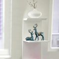 thumbnail image 4 of Estatua de escultura de ciervo perfecl 2 piezas de renos decoración de resina moderna AZUL, 4 of 8