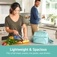thumbnail image 2 of Bentgo Deluxe Lunch Bag - Durable and Insulated Lunch Tote with Zippered Outer Pocket, Internal Mesh Pocket, Padded & Adjustable Straps, & 2-Way Zippers - Fits Most Bentgo Lunch Boxes (Coastal Aqua), 2 of 7