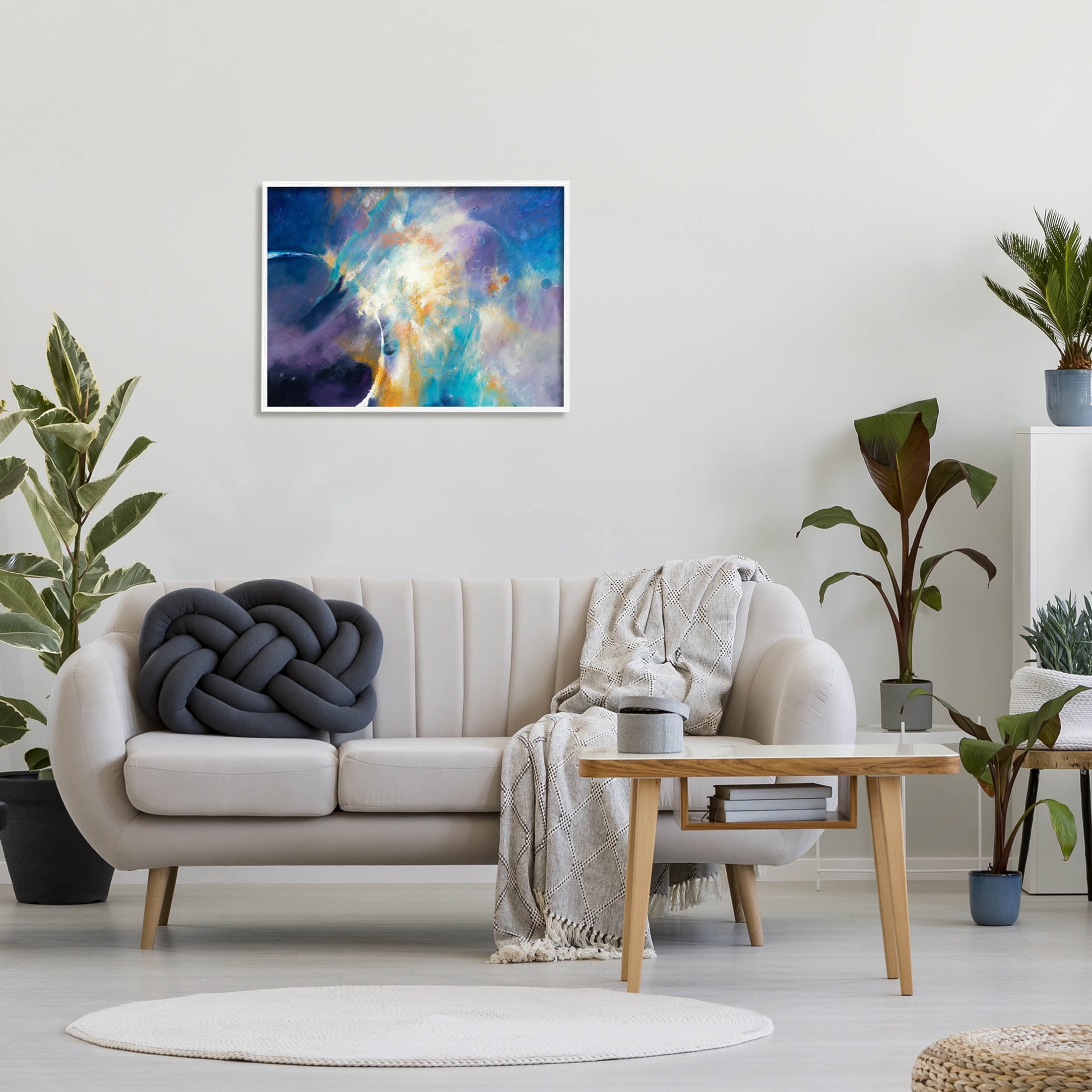 Stupell Industries Abstract Nebula Sky Scene Graphic Art White Framed Art Print Wall Art, Design by Dina D'Argo