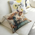 thumbnail image 5 of Garland Highland Cow Linen toss pillowcase decoration pillowcase gifting preferred 24x24 inch cushion cover 4 sets sofa pillowcase sofa bedroom living room car, 5 of 8