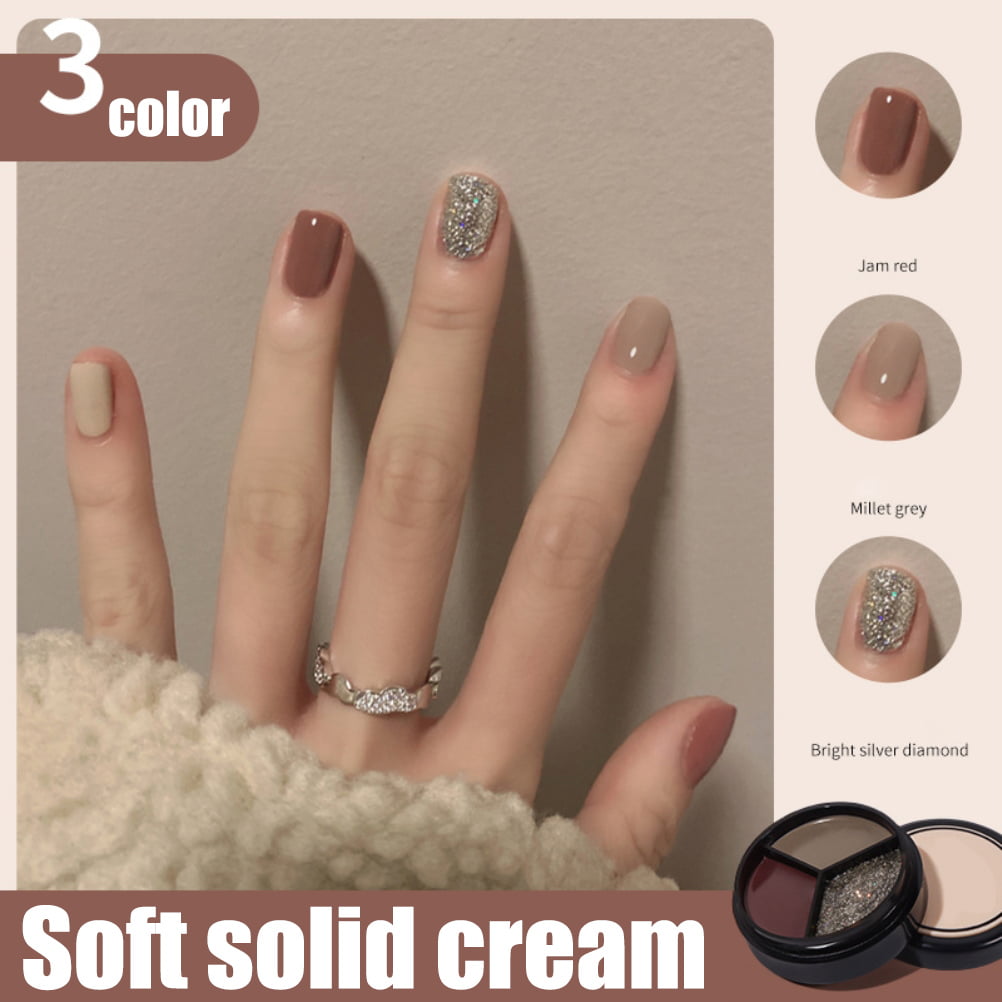 Tureclos 3-Color Nail Polish Solid Glue Nails Hand Painting Gel Nail Art  Gel For Diy Nails And Mobile Phone Cases - Walmart.Com