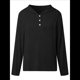 thumbnail image 2 of Sudadera con Capucha para Mujer, Informal, Holgada, de Larga, con Cuello en V y Botones, para Otoño. Negro 4XL, 2 of 5