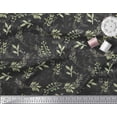 thumbnail image 2 of Soimoi Black Cotton Duck Fabric Berries Leaves Print Fabric by the Yard 44 Inch Wide, 2 of 3