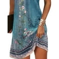 thumbnail image 4 of Gvmfive Women Summer Boho Printed T-shirt Dress Short Sleeve Casual Loose Dress, 4 of 4