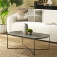 thumbnail image 2 of SAFAVIEH Vickie Glam Wood Coffee Table, Dark Grey Oak/Black, 2 of 10
