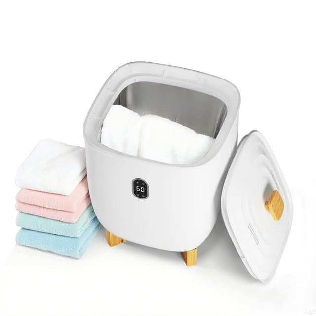 AKDSteel Towel Warmer Bucket, 20L/35L Large Capacity with 2 Heating Modes, LED Screen, Bottom Heating Columns, and 20/40/60/90 Min Auto Shut-Off—Fits Towels, Bathrobes, Blankets, Spa