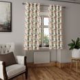 thumbnail image 2 of Ambesonne Grommet Curtain, , 50"x96", Coral Olive Green White, 2 of 5