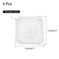 thumbnail image 2 of Uxcell 4packs Shower Drain Hair Catcher Square Drain Strainer for Bathtub, White, 2 of 5