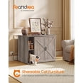 thumbnail image 4 of Feandrea Litter Robot Enclosure, Automatic Cat Litter Box Furniture with Charging Station, Adjustable Shelf, 39.4 x 26.8 x 31.5 Inches, Heather Greige, 4 of 7