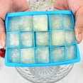 thumbnail image 4 of WORGEOUS 3pcs 15 cavidad Cubo de hielo fabricando bandejas de silicona bandeja de hielo moldes de cubo de hielo de fácil liberación moldes, 4 of 8
