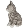 thumbnail image 3 of 7.75" Cute Sitting Tabby Kitten Outdoor Garden Statue, 3 of 6