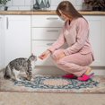 thumbnail image 4 of 2 Piece Bohemian Light Orange Ethnic Pattern Rug Rug Kitchen Rug Set, Decor Kitchen Rugs, Absorbent Non-Slip Washable Floor Mats, Home Indoor Runner Rugs 17"x47"+17"x30", 4 of 7