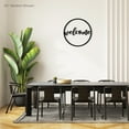thumbnail image 3 of Welcome Round Metal Wall Sign Metal Home Decor Sign Decorative Front Door Hanger Accent Metal Art Wall Sign Entrance Decor - 14" Black - Indoor Outdoor Made in USA, 3 of 6