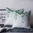 thumbnail image 2 of Sage Green Eucalyptus Leaves 18x18 Pillow Covers Set of 2, Spring Farmhouse Botanical Throw Pillow Covers Decorative Couch Cushion Case, Microfiber Square Pillowcases for Bedroom Car Living Room, 2 of 7